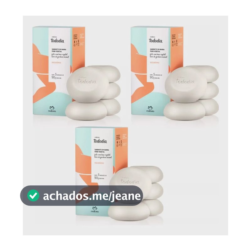 Combo 03 Caixas De Sabonete Macadâmia Natura