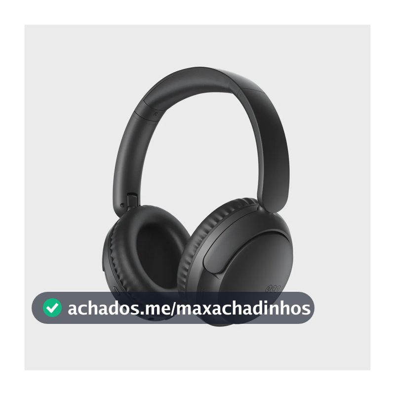 Headset QCY H2S Lite, Fone de ouvido Bluetooth 6.0, ENC Redução de Ruído para Chamadas, Até 60h de Reprodução, Conexão Multiponto, Cor Preto