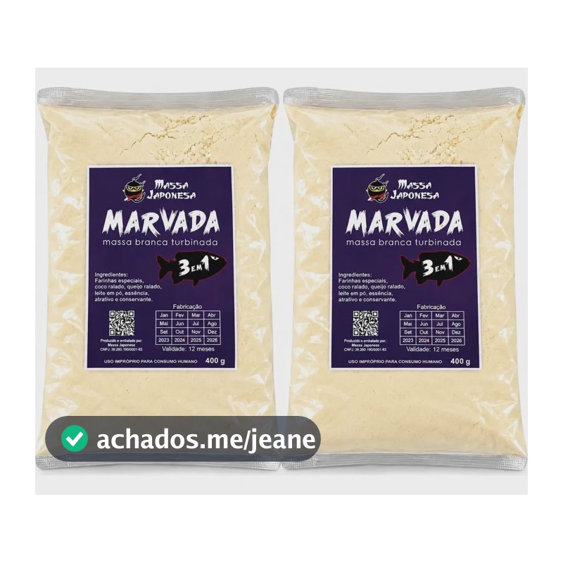 2 Massa Japonesa Marvada  3 Em 1 Turbinada 400g Branca Branco