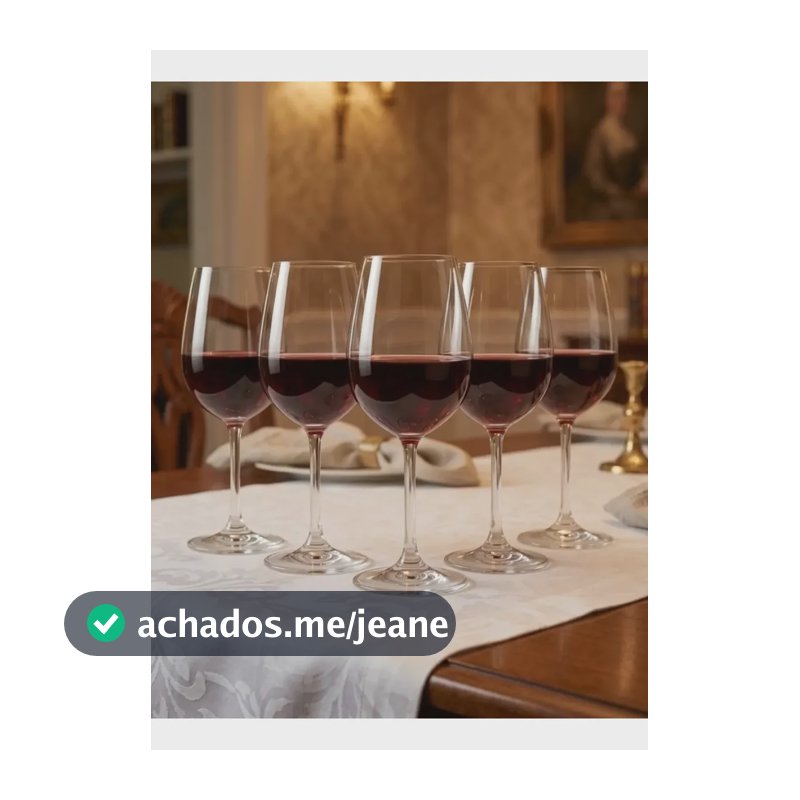 Jogo 6 Taças Cristal De Vinho Tinto Branco Titanium Gastro 580ml Pítia