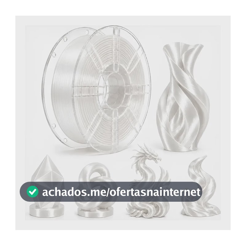 Filamento Pla Silk Sol3d 1kg 1,75mm Brilho Sedoso 3d Branco/perola