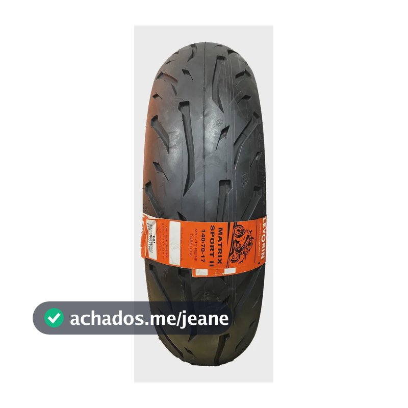 Pneu Levorin Traseiro 140/70-17 Matrix Sport 2 Sem Câmara