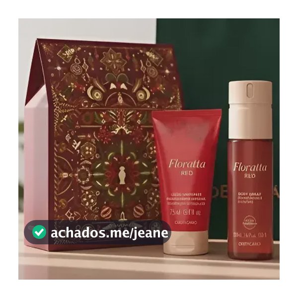 Kit Presente Floratta Red O Boticário Body Spray 100ml + Hidratante 75ml Caixa Especial Natal 2026 Feminino