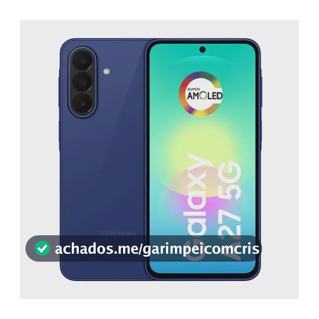 Smartphone Samsung Galaxy A27 5G 128GB 6GB, Super Amoled 6.7'', Câmera Tripla 50MP Selfie 12MP, 5000 mAh, Ip67, NFC, Dual Sim, Recursos IA - Azul