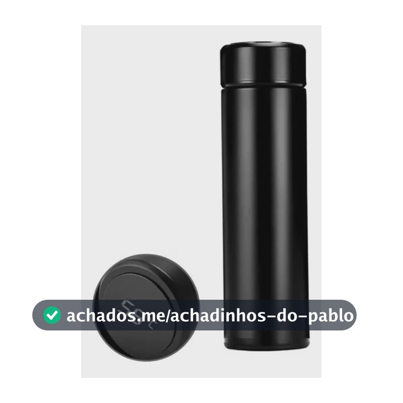 Garrafa Térmica Digital 500ml Display Led Temperatura Inox