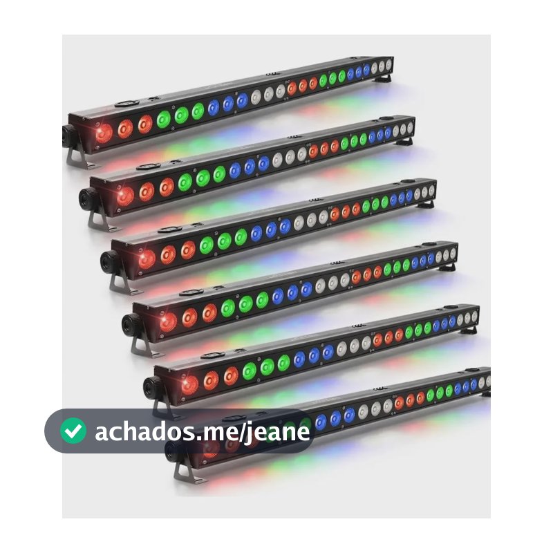 Kit 6 Ribalta 24 Leds 12w Rgbw Pixel Dmx Indoor Show Dj 127/220v