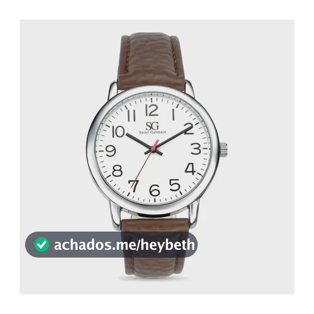 Relógio Masculino Chrowl Prateado Saint Germain Correia De Couro Sintético Marrom Caixa Prateada Fundo Branco 40mm Elegante Clássico