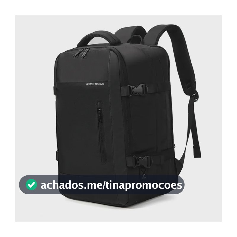 Mochila sem gênero, impermeável, reforçada, com capacidade ampliada de 30-42L, adequada para portátil, viagens diárias, cor preta