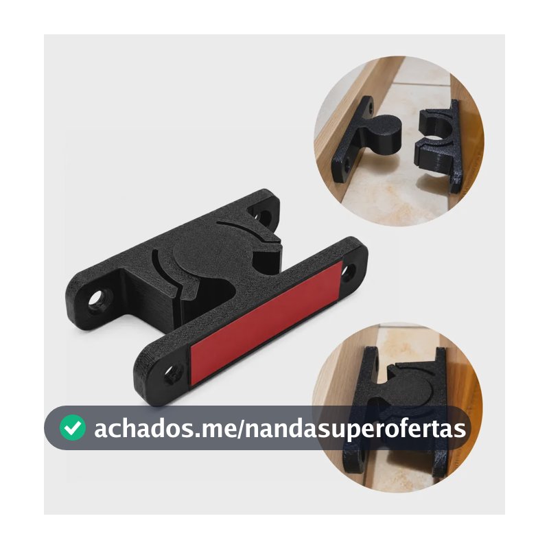 Trava De Porta Anti Impacto Protege Parede Alta Resistência