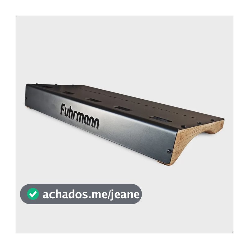 Pedalboard Luxo Detalhe Em Madeira Universal Com Velcro Cor Preto Fuhrmann PB5