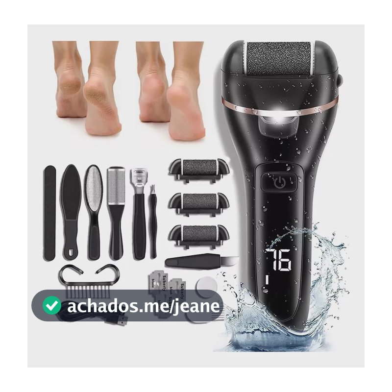 Kit 18 Lixador Elétrico Para Pés Removedor Calos Calcanhar 127/220v