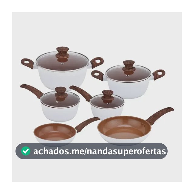 Jogo Panelas Indução Cerâmica Bruxelas 6 Peças Casambiente Branco