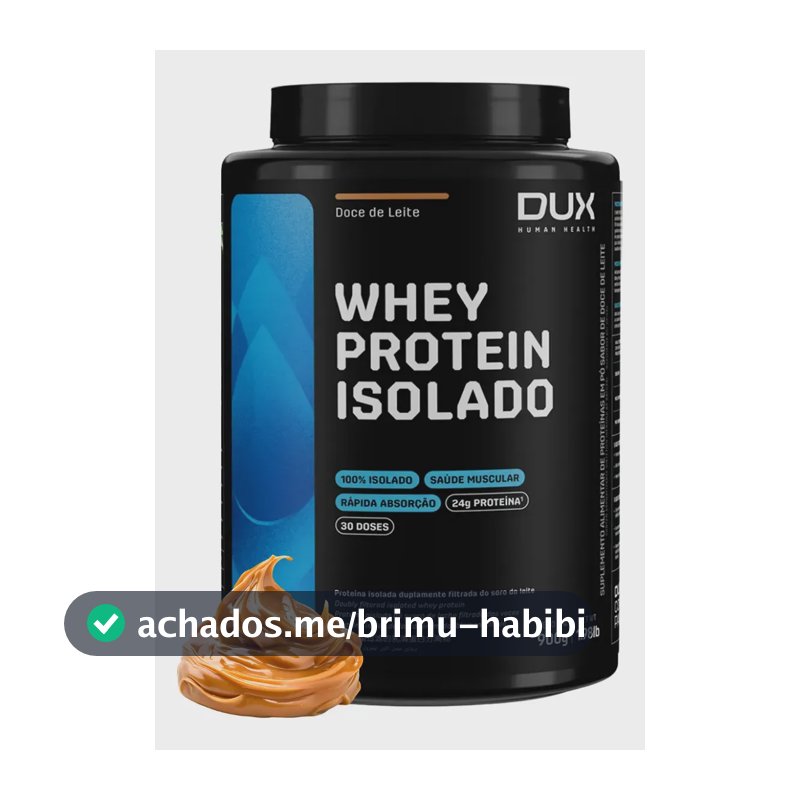 Whey Protein Isolado Sabor Doce de Leite de 900g Dux Nutrition