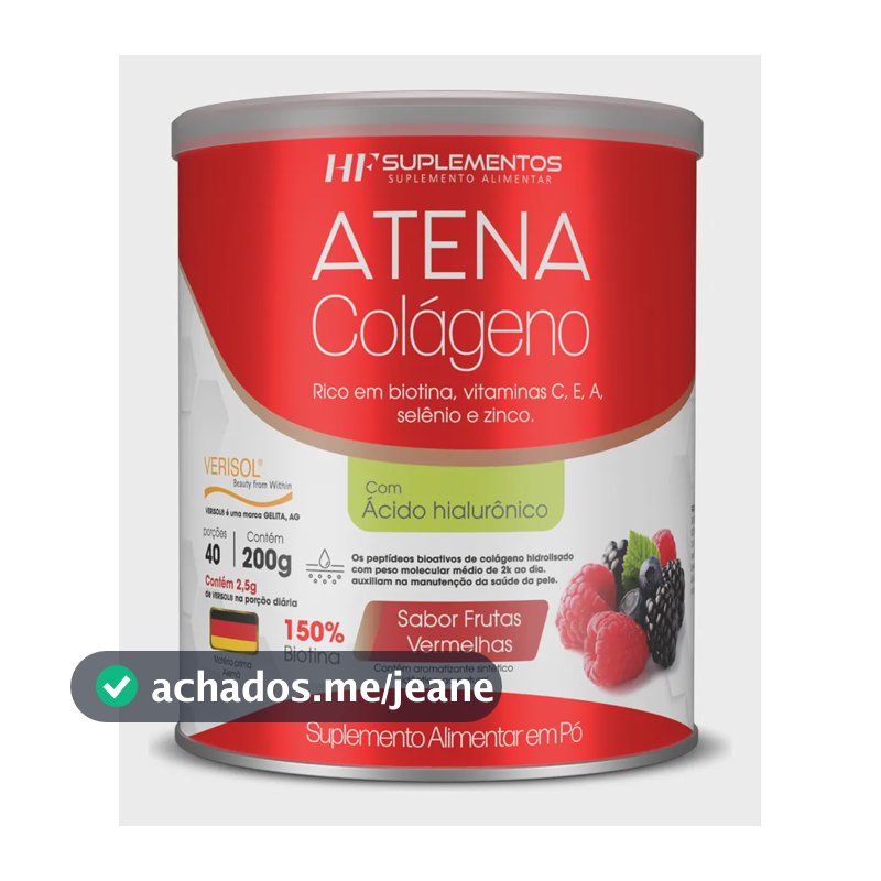 Colágeno Atena Verisol+ácido Hialurônico Frutas Vermelhas Frutas Vermelhas