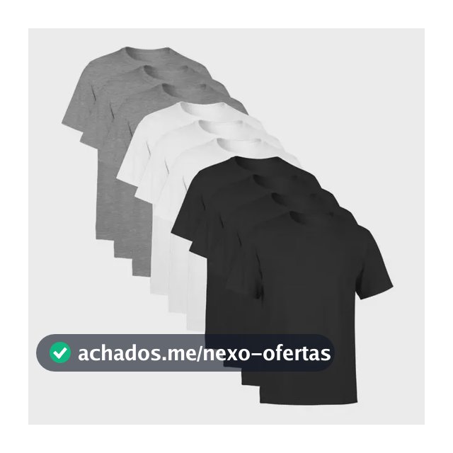 Kit 10 Camisetas  Masculina Lisa Premium 100% Algodão