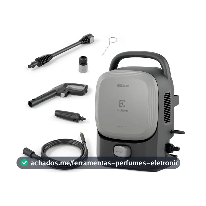 Lavadora De Alta Pressão Electrolux 1600psi 1400w De Potência Com Engate Rápido Easywash Lava Jato Lava Car Qws1600 Cinza
