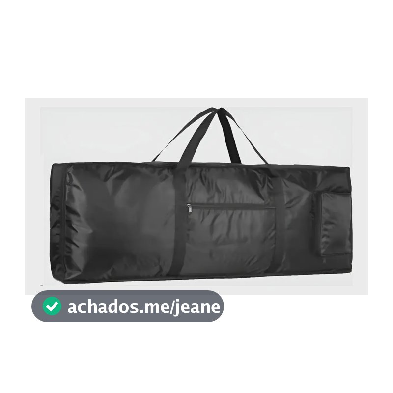 Capa Bag Extra Luxo Acolchoada Para Teclado 5/8 De 61 Teclas Cor Preto