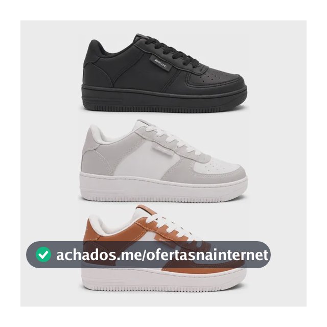 Kit 3 Tenis Feminino Sneaker Casual Para O Dia A Dia Corrida