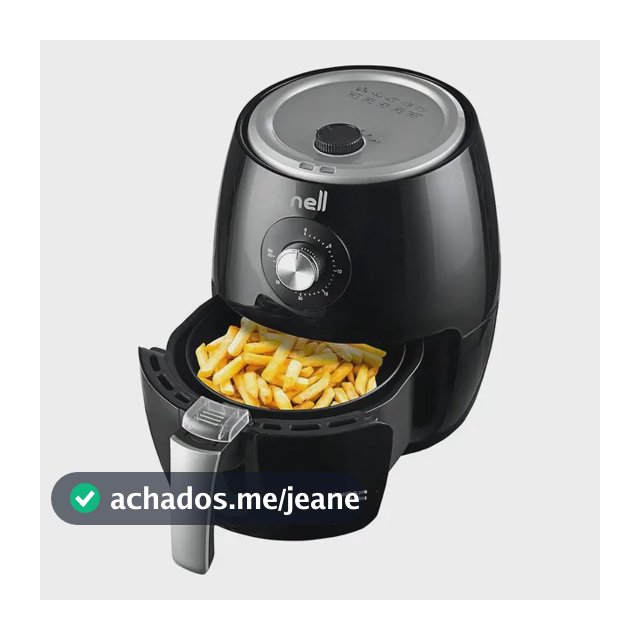 Fritadeira Elétrica Air Fryer Nell Smart 2.4L Preta C/ Timer