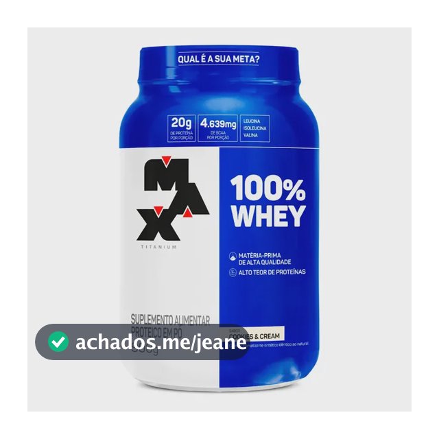 100% Whey Protein Concentrado 900g Cookies & Cream Cookies And Cream