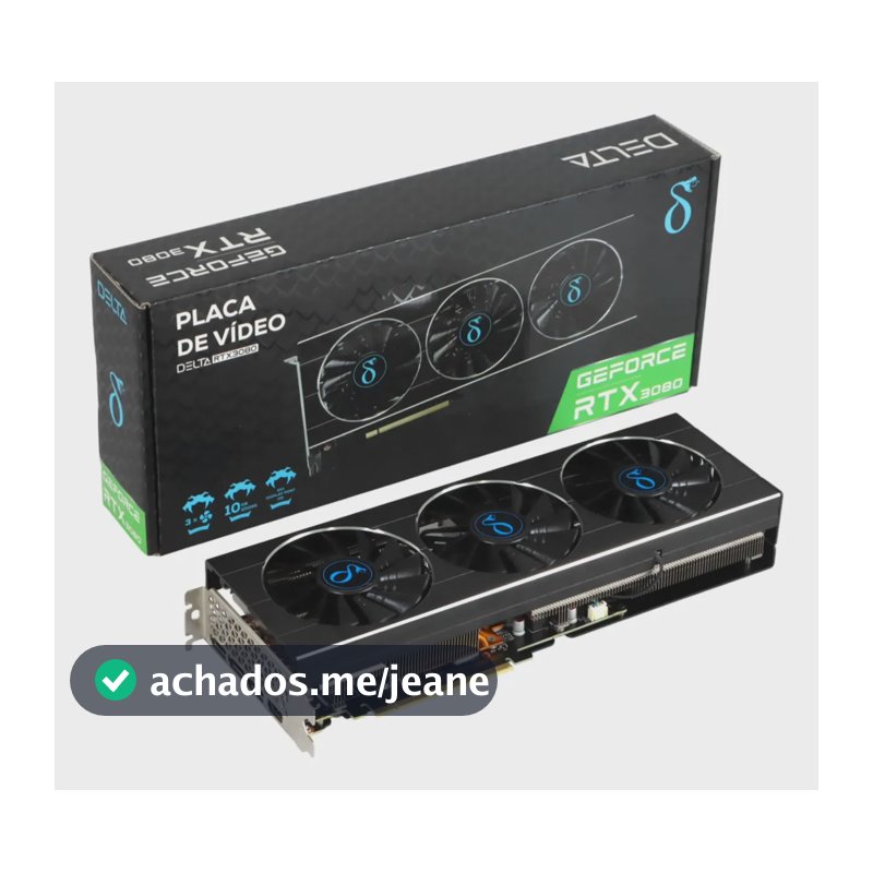 Placa De Video Ge Force Rtx 3080 10gb Nvidia Gddr6 Rtx3080
