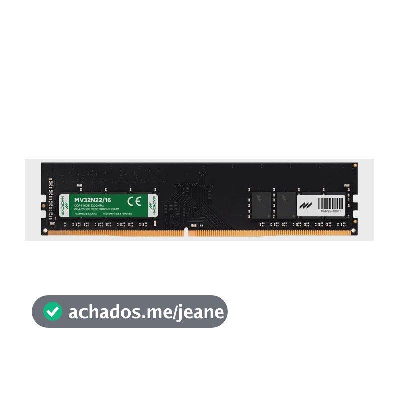Memória Ram Macrovip 16gb Ddr4 3200 Mt/s Cl22 Mv32n22/16