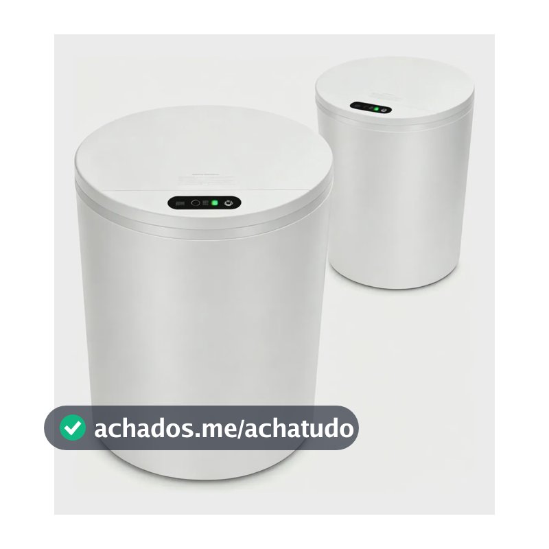 Lixeira inteligente Automática, Toque, Botão manual, sensor infravermelho, recarregável USB, ideal para banheiro, cozinha e escritório