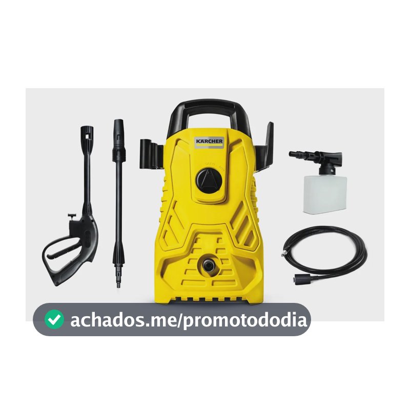 Lavadora de Alta Pressão Kärcher Compacta 1.500 PSI/Libras 1400W 300L/h com Aplicador de Detergente e Lança Regulável 220v