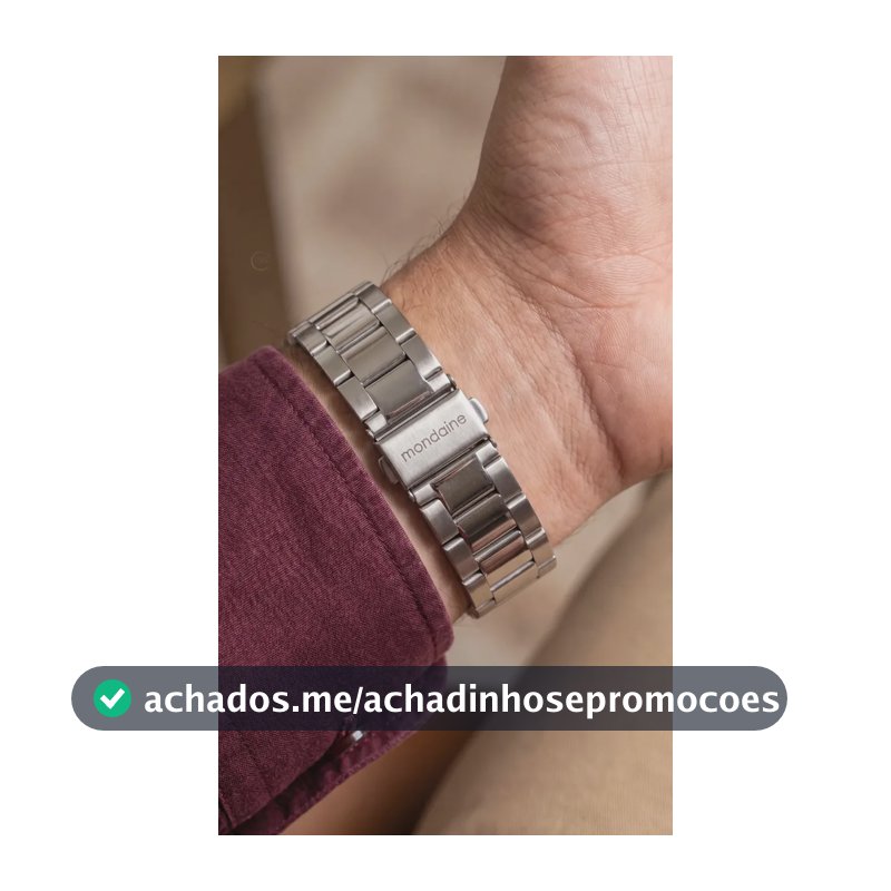 Relógio De Pulso Mondaine 32549g0mvne1 Com Corria De Aço Inoxidável Cor Prateado - Fondo Marrom