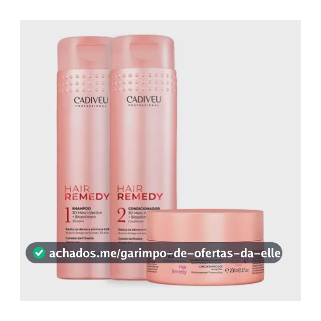 Kit Sh. Cond. E Mascara Hair Remedy 200ml - Cadiveu