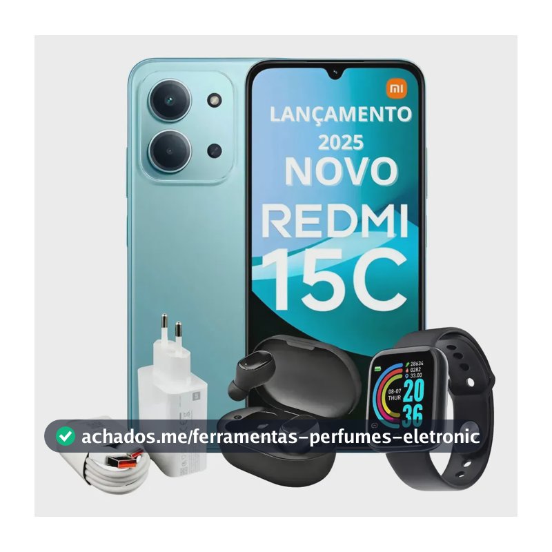 Xiaomi Redmi 15c 2chip 256gb 16ram Global Loja Top 1 Brindes Verde