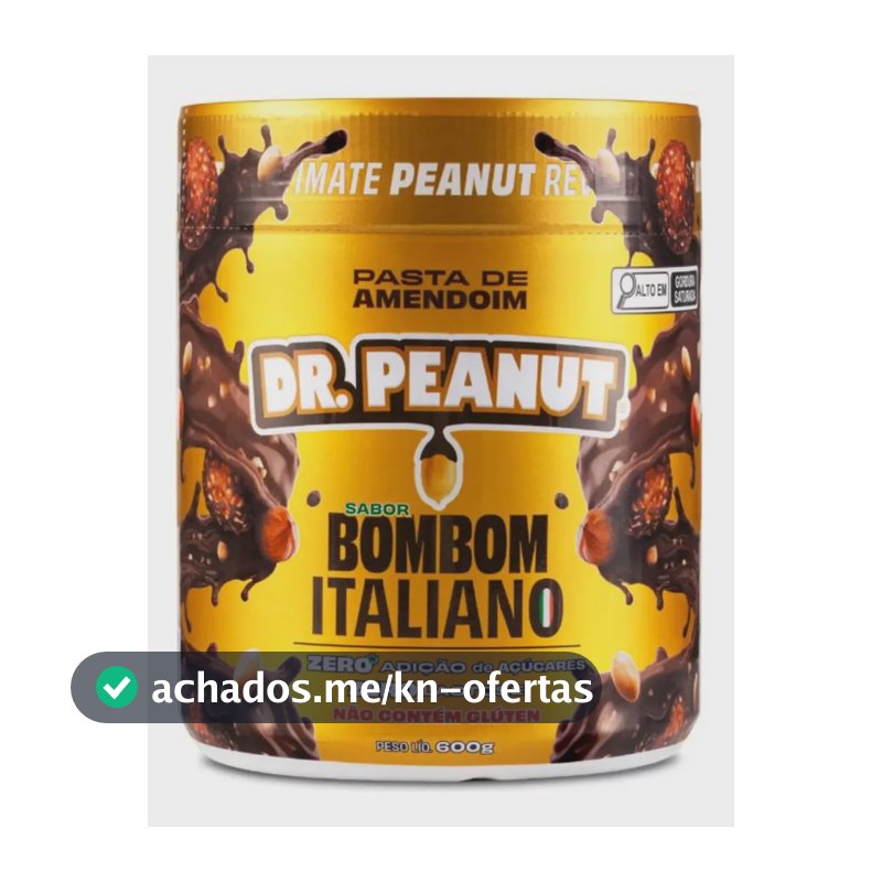Suplemento em pasta Dr. Peanut Sódio Pasta de amendoim sabor Bombom italiano x 600g