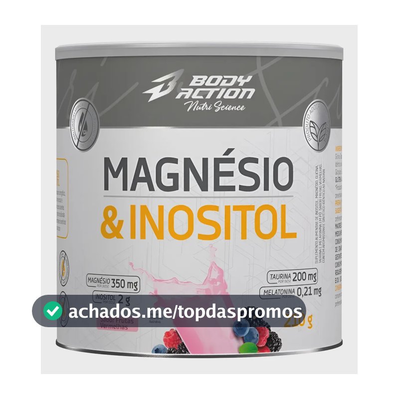 Mineral/Vitamina Bodyaction Nutri Science Magnésio E Inositol Taurina Melatonina 210g em pó sabor Frutas vermelhas x 210g