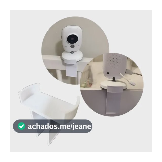 Suporte Babá Eletrônica Compatível Cãmera Vb603 Base 7 Cm Branco