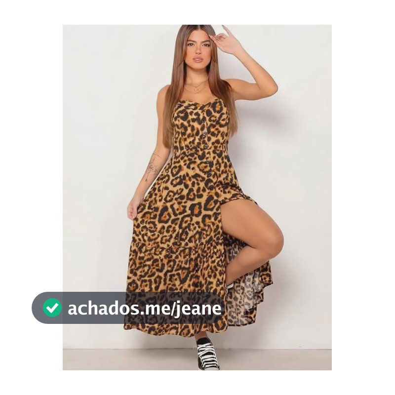 Vestido Feminino Longo Soltinho Viscose Poa Bolinha Alcinha Onça Gg