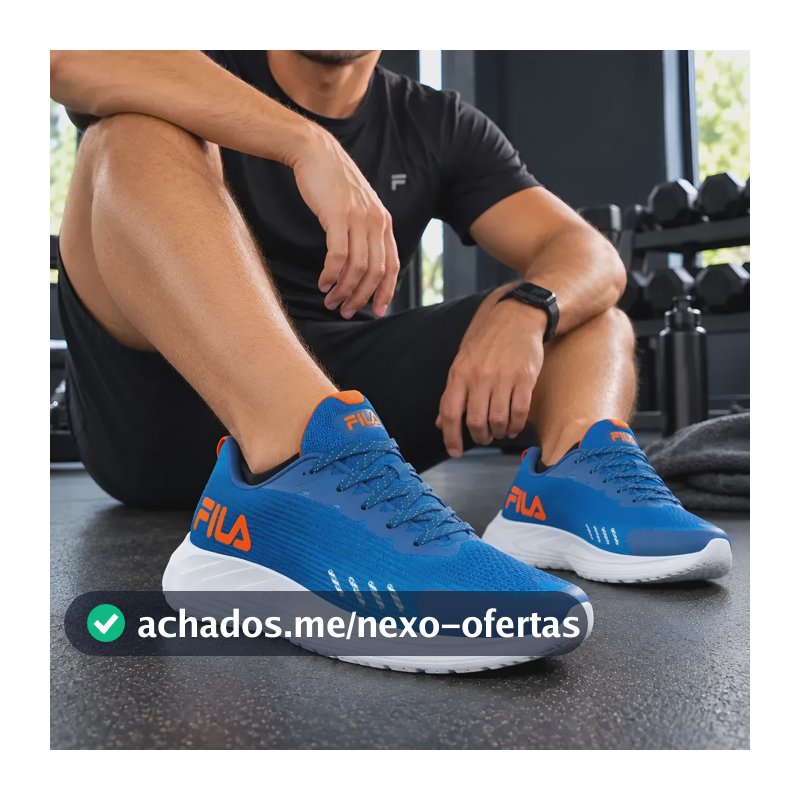 Tenis Fila Sprint Leve Masculino Esportivo Academia Treino Azul Noturno/azul Petroleo Mesh 41 41