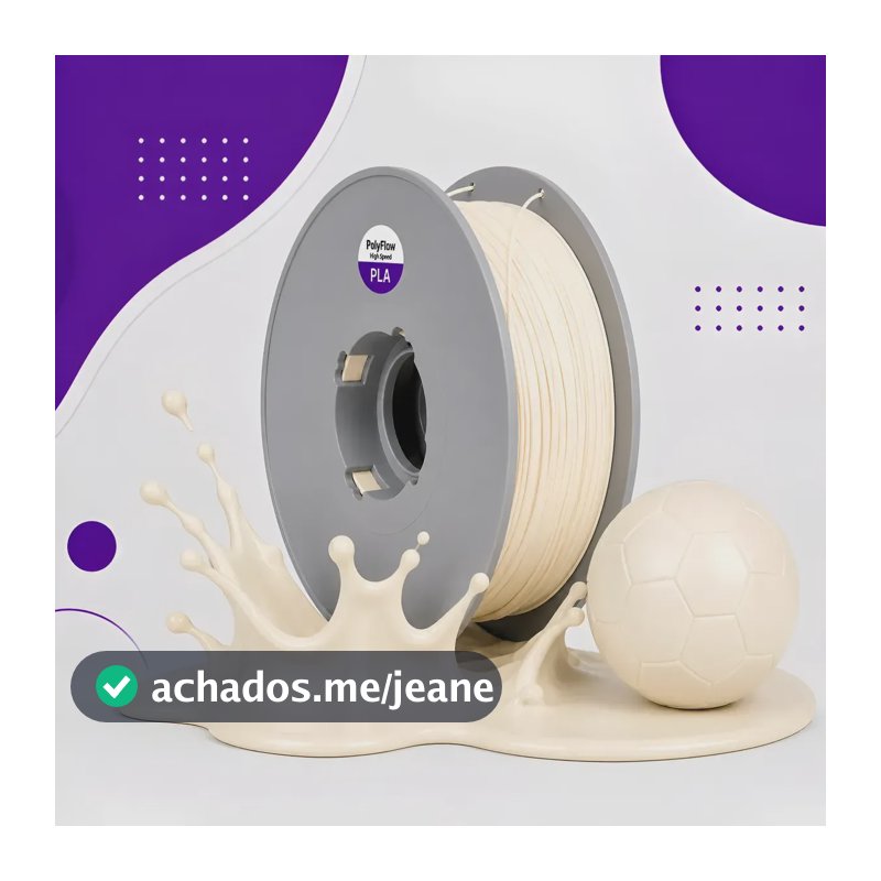 Filamento 3d Pla Polyflow 1,75mm Premium - High Speed 1kg Branco