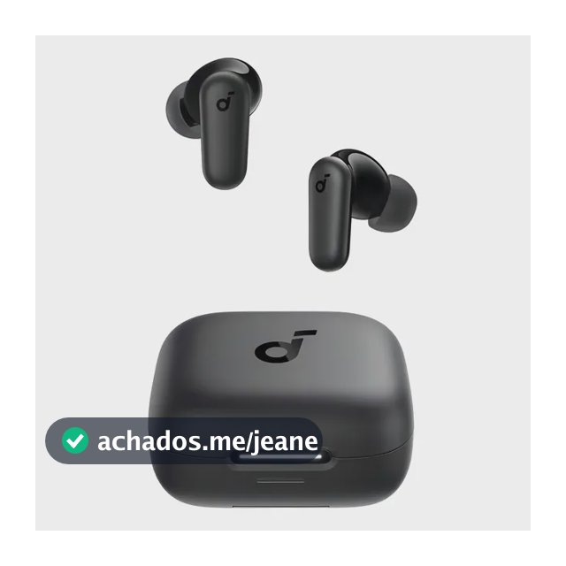 Fone de Ouvido Bluetooth 5.4 soundcore P30i da Anker, Cancelamento de Ruído Adaptativo, Graves Poderosos, 45H de Reprodução, Estojo 2-em-1 com Suporte para Celular, IP54, Fone sem fio TWS, Preto