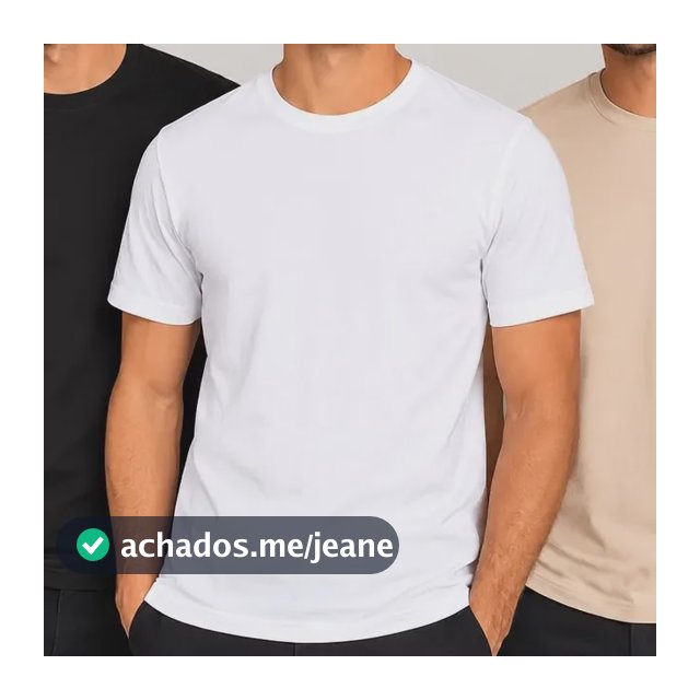 Camiseta Masculina Básica Lisa Gola Redonda Manga Curta