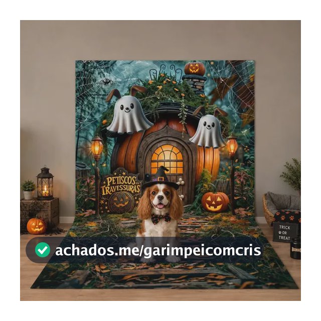 Fundo Fotográfico Pet Shop Halloween Decoração Dia das Bruxas Painel de Fotos Pet Shop Cenário Fotográfico Em Tecido Sublimado Tamanho 1,20x1,70m