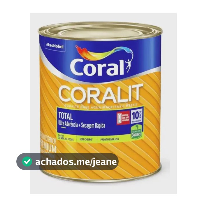 Esmalte Coralit Total Base Água Preto Alto Brilho 900ml