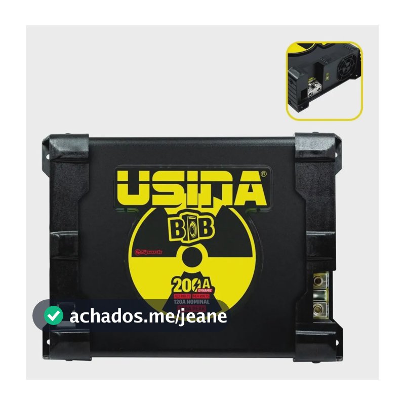 Fonte Automotiva Usina Bob Dynamic 200a Bivolt 12v  Preto