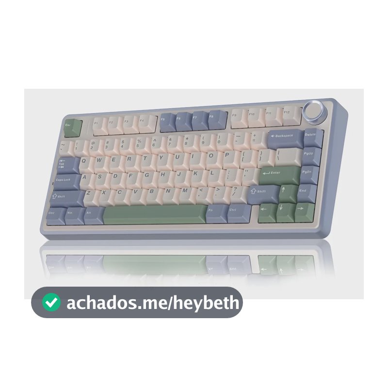 Teclado Aula F75 Mecânico Sem Fio Tri Mode 75% Rgb Hotswap Verde-escuro Inglês Us