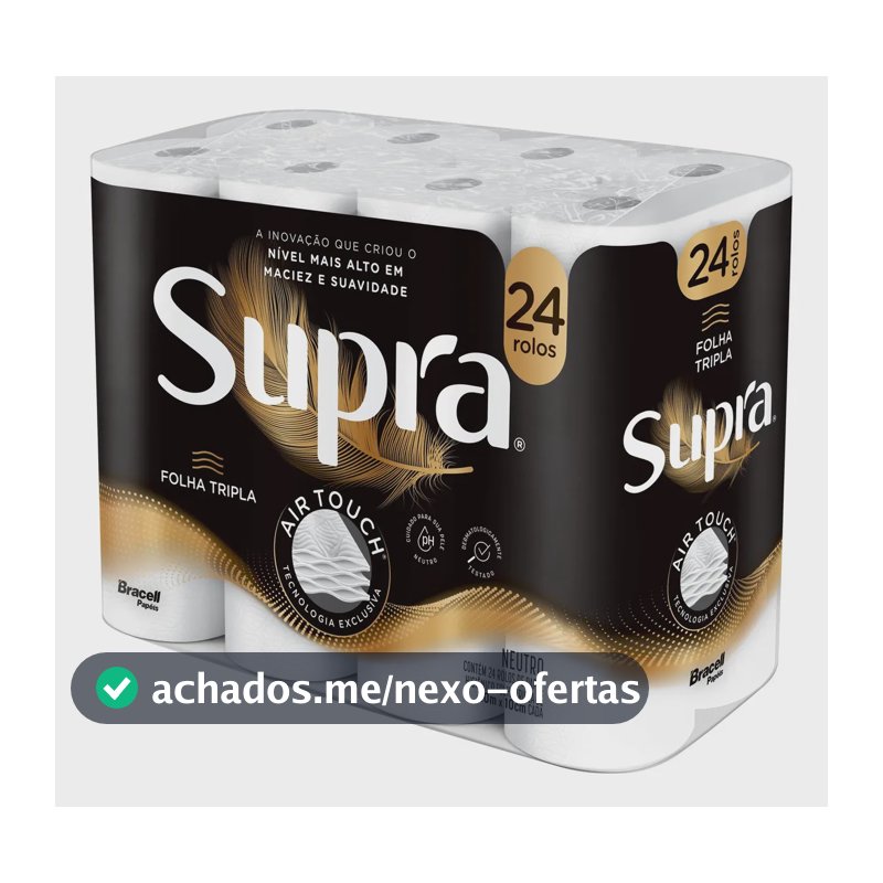 Papel Higiênico Supra Folha Tripla 24 Rolos