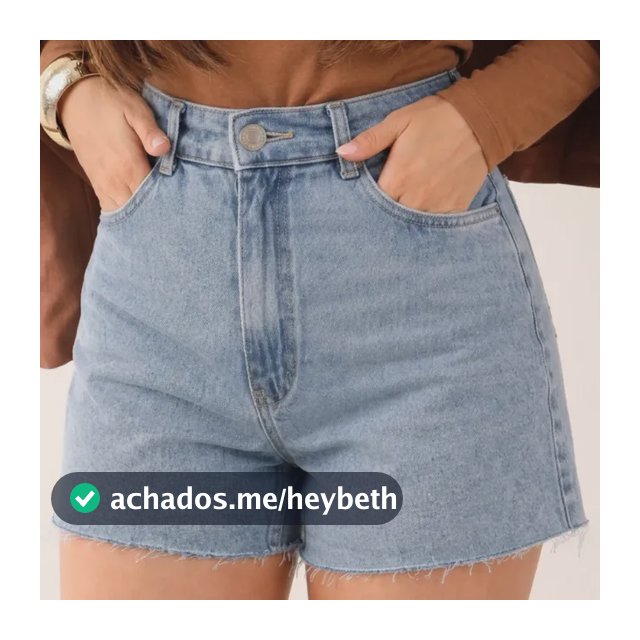 Short Mom Jeans Feminino Cintura Alta 100% Algodão Claro