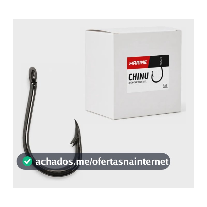 Anzol Chinu Black Nickel Marine N°6 Caixa Com 100 Unidades