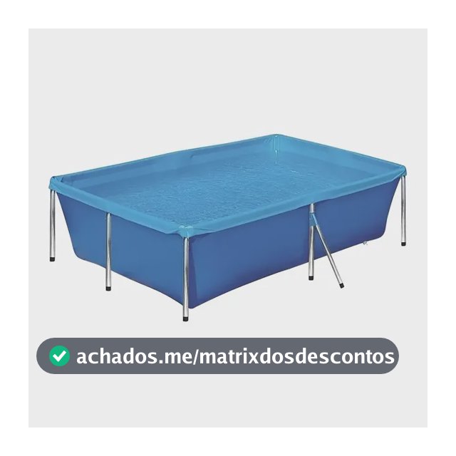 Piscina 2000 Litros Botafogo Lar & Lazer Estrutura Aço Retangular