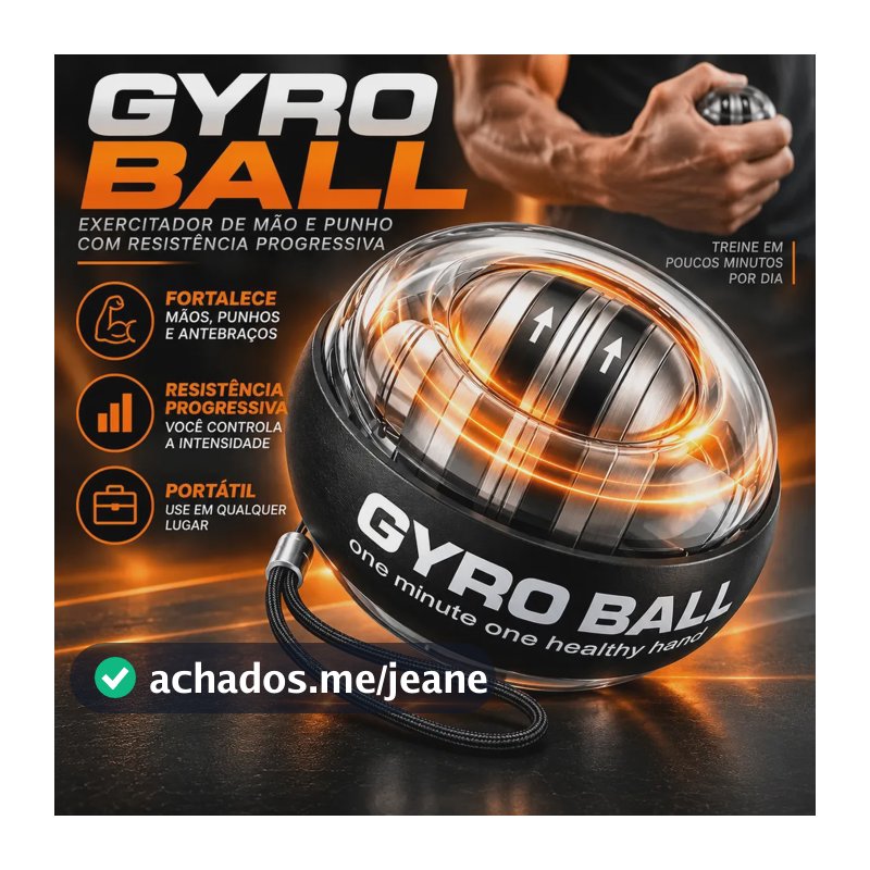 Power Ball Giroscópio Bola Gyro Wristball Fisioterapia Exercício Fortalecedor Pulso Muscular Punho Ante Braço