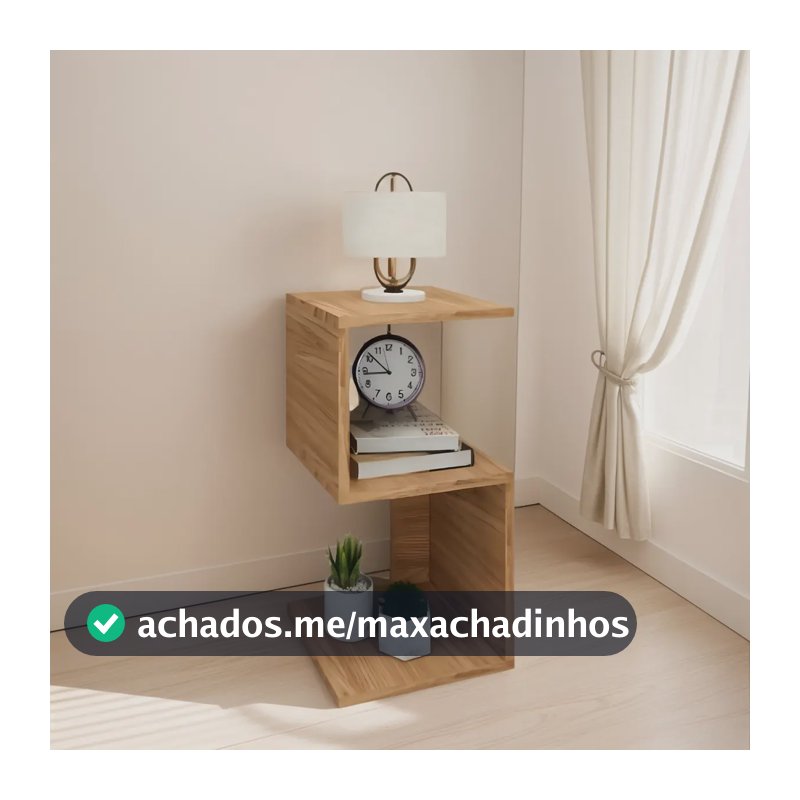Mesa De Cabeceira Nicho De Mdp Mesinha Quarto Sala Decoração Brovália Marrom