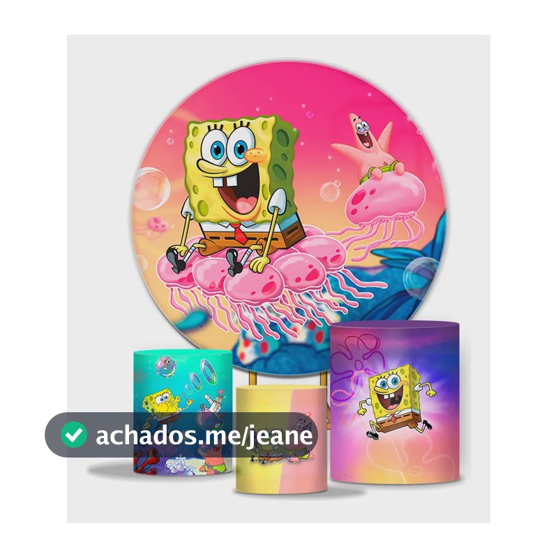 Capa Painel + Trio De Cilindros - Tema Desenho Bob Esponjaa Bob Esponja 01